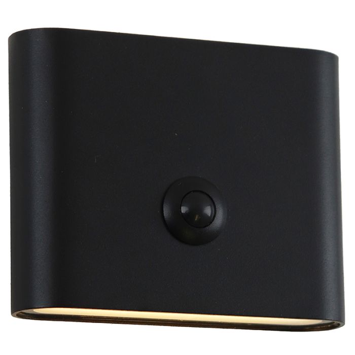 Applique murale rechargeable noire moderne, Rodigo, 1W, 3000K LED, IP44