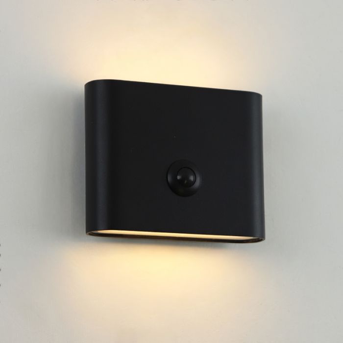 Applique murale rechargeable noire moderne, Rodigo, 1W, 3000K LED, IP44