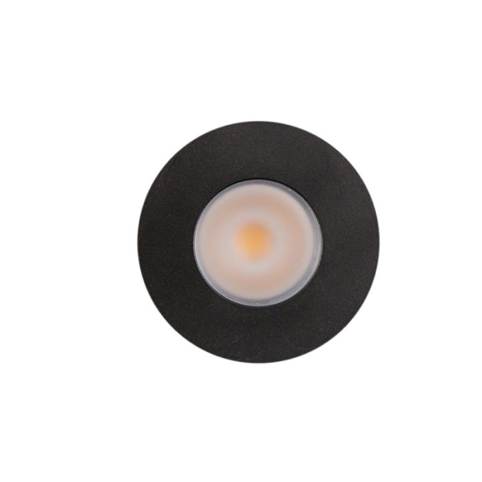 Spot encastré veranda noir Dico, IP65, gradable
