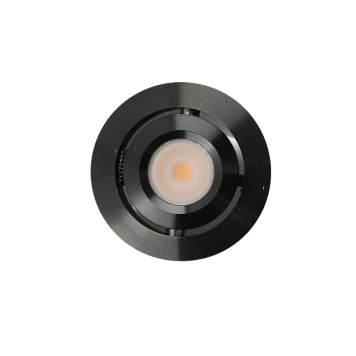 Rona spot encastré veranda orientable, IP44, gradable, noir