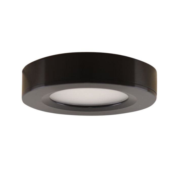 Lampe ronde sous placard de cuisine, noir