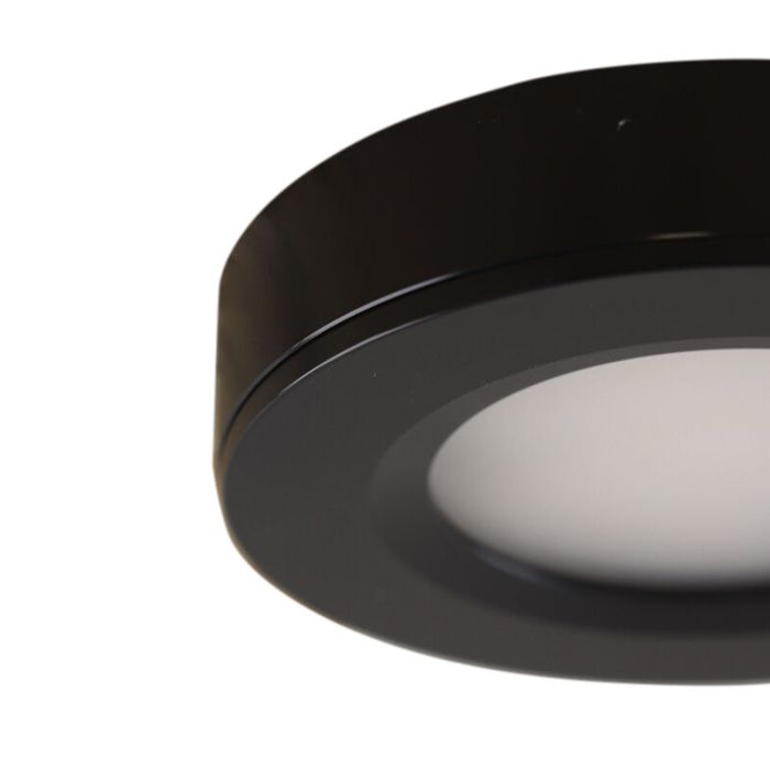 Lampe ronde sous placard de cuisine, noir