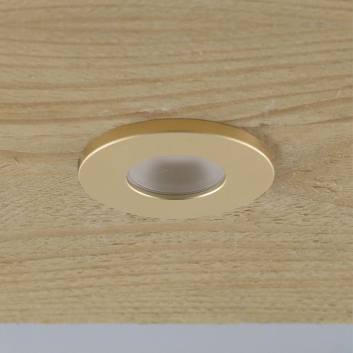 Spot encastré veranda de coleur laiton Dico, IP65, gradable
