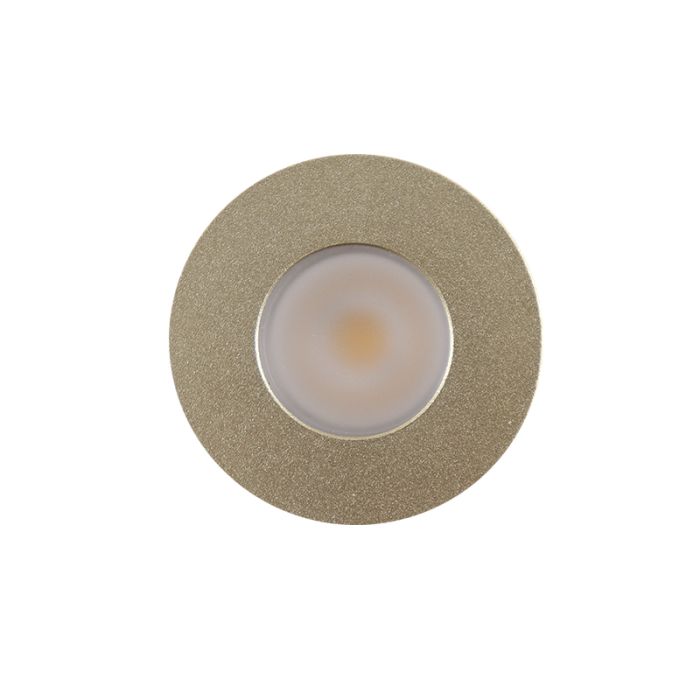 Spot encastré veranda de coleur laiton Dico, IP65, gradable