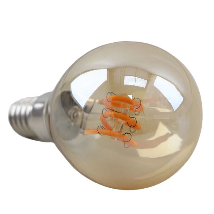 Olucia ampoule filament E14 gradable Tuelo, ambre, 4W, 2200K