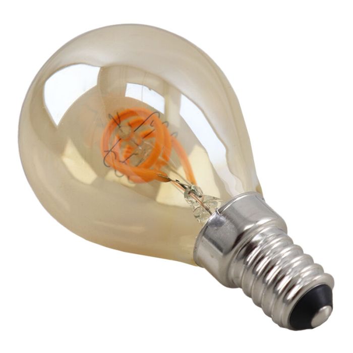 Olucia ampoule filament E14 gradable Tuelo, ambre, 4W, 2200K