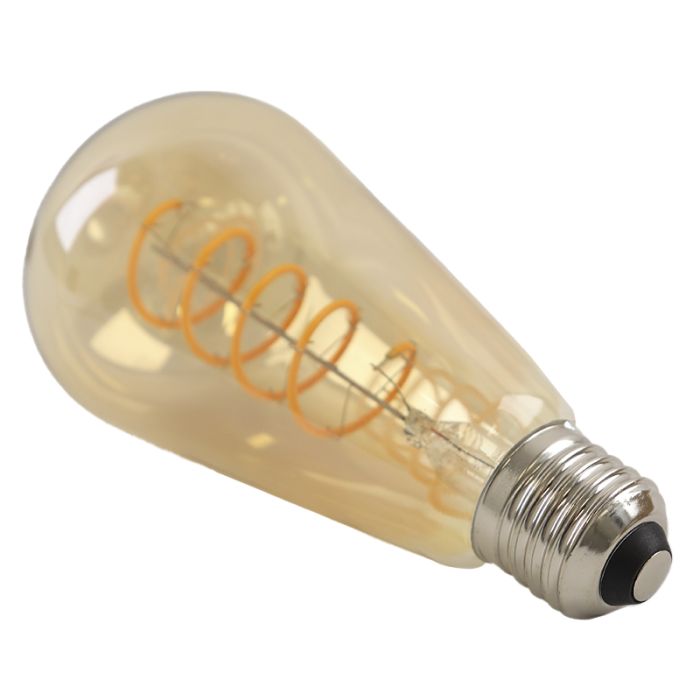 Olucia ampoule LED Edison E27 gradable Tuelo, ambre, 4W, 2200K