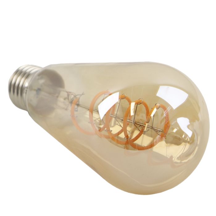 Olucia ampoule LED Edison E27 gradable Tuelo, ambre, 4W, 2200K