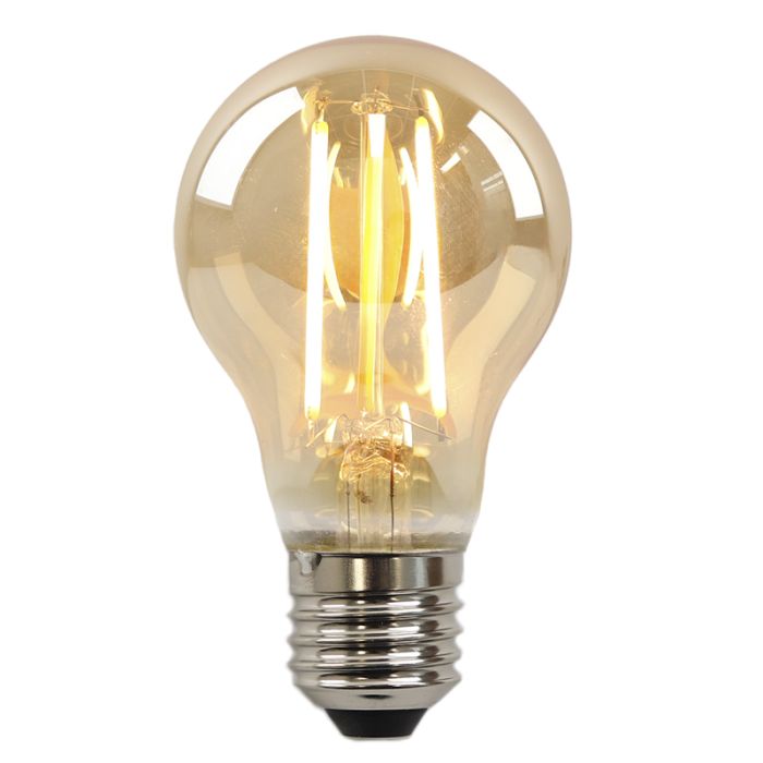 Olucia ampoule LED connectée E27 Yona, ambre, A60, 5W, dim to warm