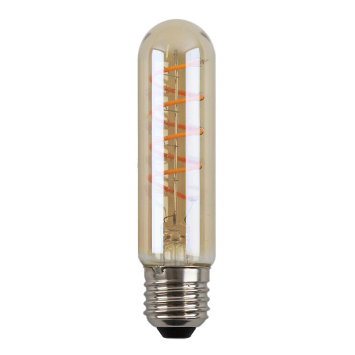 Olucia ampoule LED tube E27 gradable Damien, ambre, 4W, 2200K