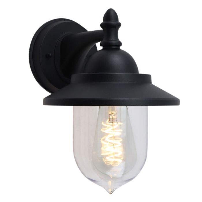 Luminaire extérieur noir classique, Tariq, IP44