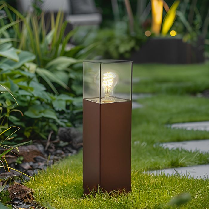 Luminaire extérieur couleur rouille moderne, Sanel, IP44