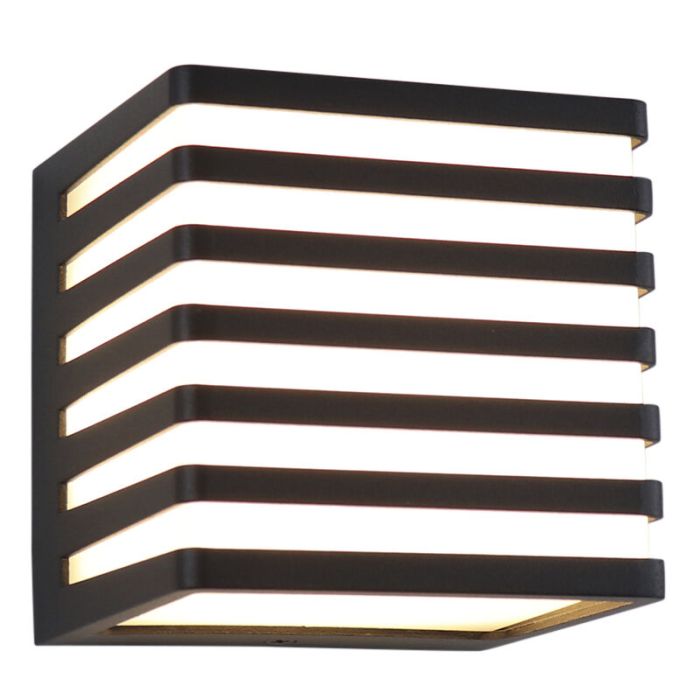 Luminaire extérieur noir moderne, Lenny, 9W, 3000K LED, IP54