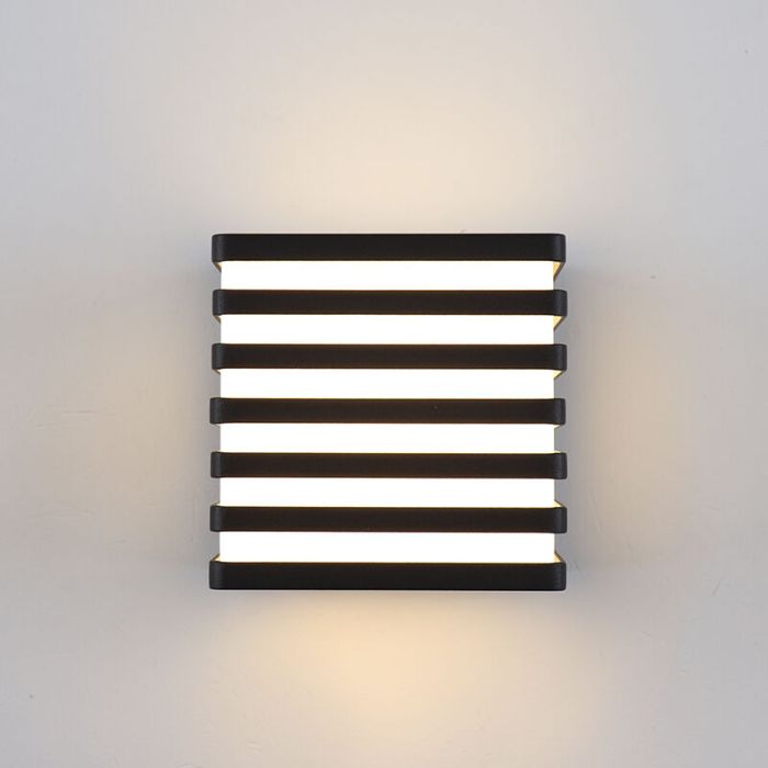 Luminaire extérieur noir moderne, Lenny, 9W, 3000K LED, IP54