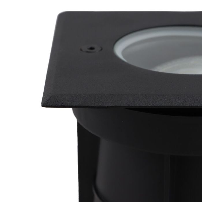 Spot encastré extérieur noir en aluminium, Catamarca, IP65, faisceau lumineux orientable