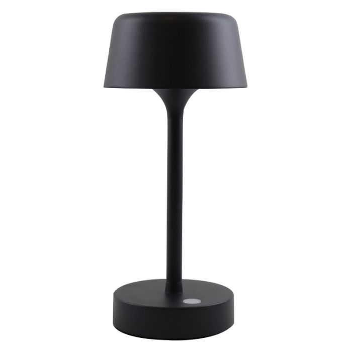Lampe de table extérieur noire moderne, Emily, 3W, 3000K LED, IP44, gradable en 3 étapes