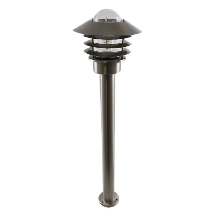 Luminaire extérieur argenté en acier inoxydable, Felice, IP44