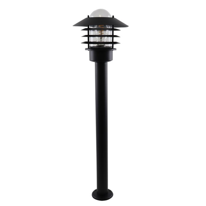 Luminaire extérieur noir en acier inoxydable, Felice, IP44