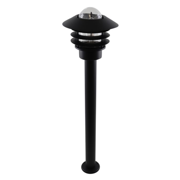 Luminaire extérieur noir en acier inoxydable, Felice, IP44