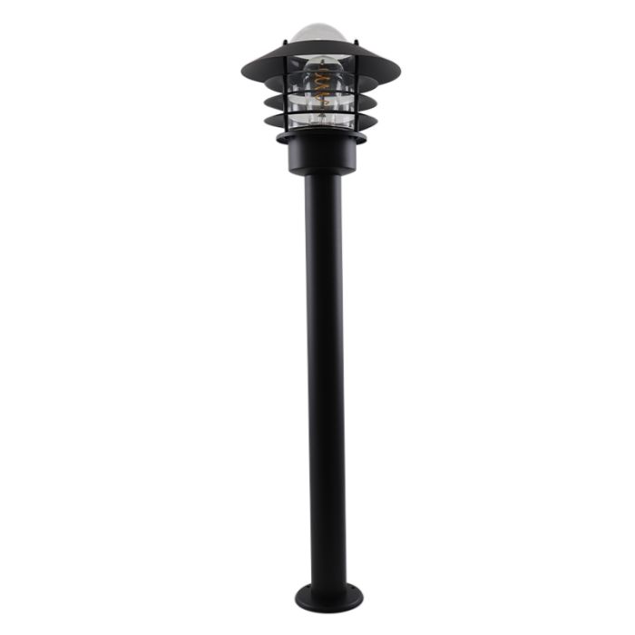Luminaire extérieur noir en acier inoxydable, Felice, IP44