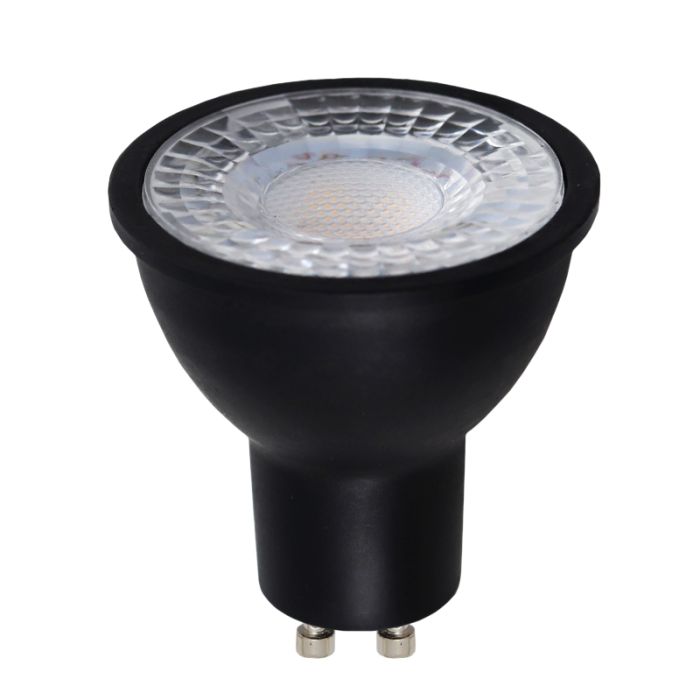 Olucia ampoule LED GU10 gradable Antonie, noir, 5W, 2700K