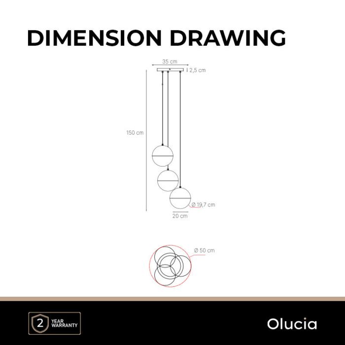 Suspension grise design, Nalini