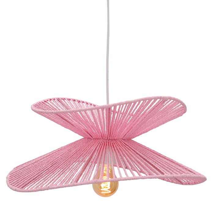 Suspension en papier rose, Rosalie