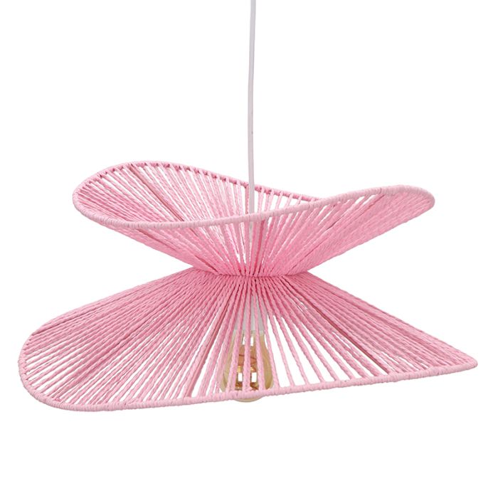 Suspension en papier rose, Rosalie