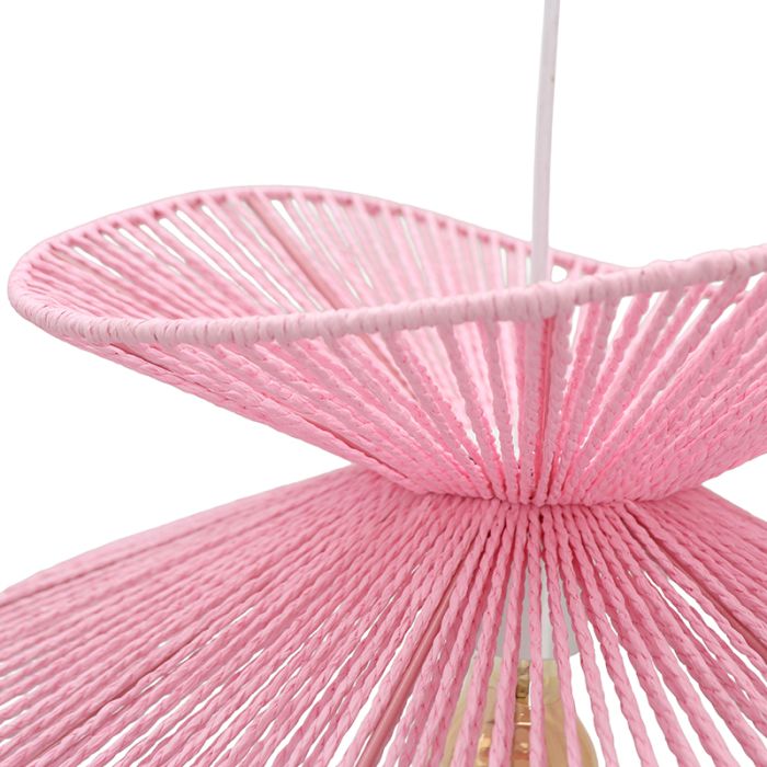 Suspension en papier rose, Rosalie