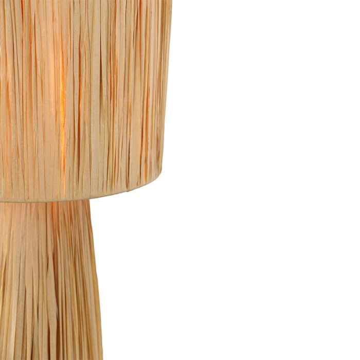 Lampadaire en papier marron, Daisy, avec interrupteur