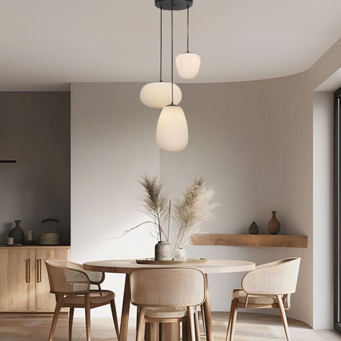 Suspension blanche moderne, Davide