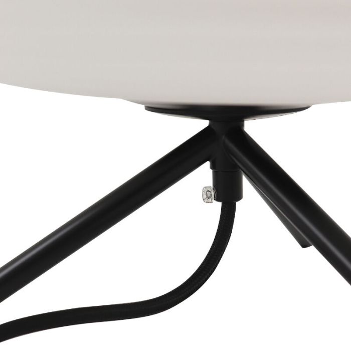 Lampe de table blanche moderne, Davide, avec interrupteur
