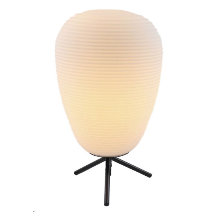 Lampe de table blanche moderne, Davide, avec interrupteur