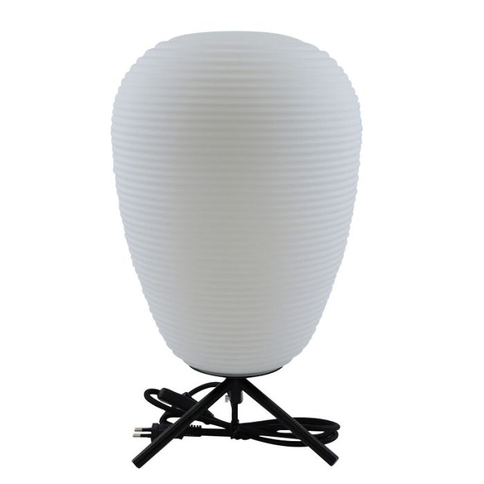Lampe de table blanche moderne, Davide, avec interrupteur