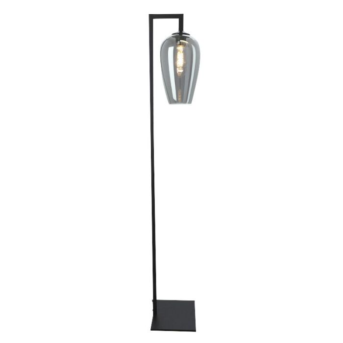 Lampadaire gris design, Andy, avec interrupteur