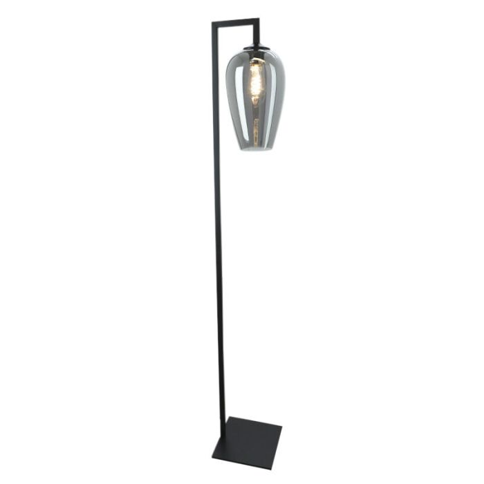 Lampadaire gris design, Andy, avec interrupteur