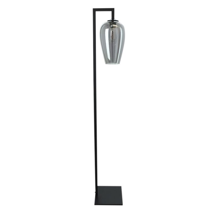 Lampadaire gris design, Andy, avec interrupteur