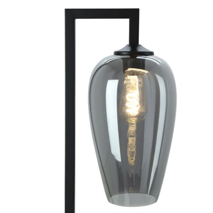 Lampadaire gris design, Andy, avec interrupteur