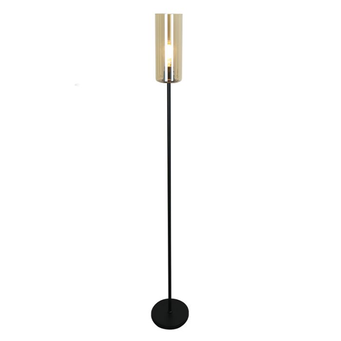 Lampadaire ambre moderne, Gaya, avec interrupteur