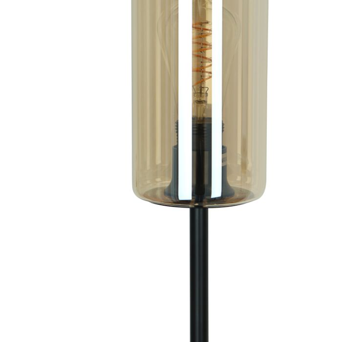 Lampadaire ambre moderne, Gaya, avec interrupteur