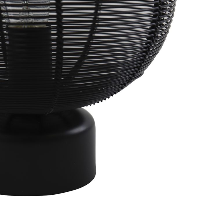 Lampe de table noire moderne, Lesly, avec interrupteur