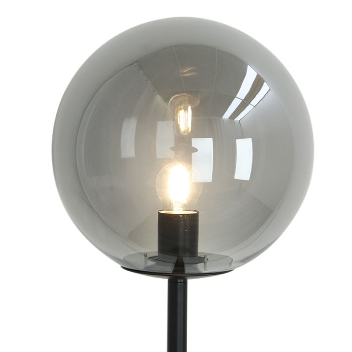 Lampadaire gris design, Dolf, avec interrupteur