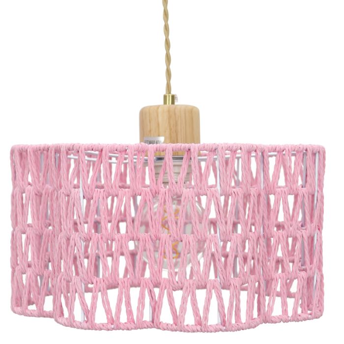 Suspension en papier rose, Mickey