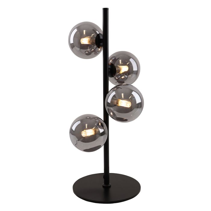 Lampe de table grise design, Remo, avec interrupteur