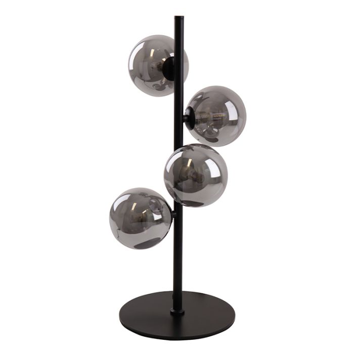 Lampe de table grise design, Remo, avec interrupteur