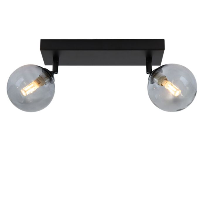 Plafonnier salle de bain noir moderne, Amer, IP44