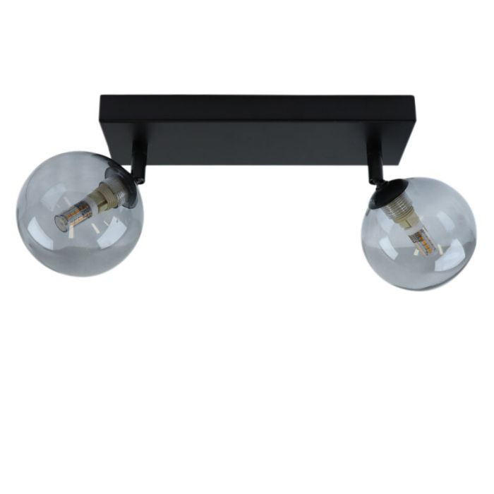 Plafonnier salle de bain noir moderne, Amer, IP44