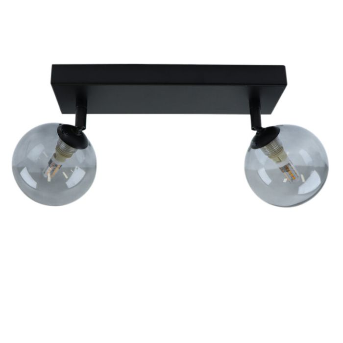 Plafonnier salle de bain noir moderne, Amer, IP44