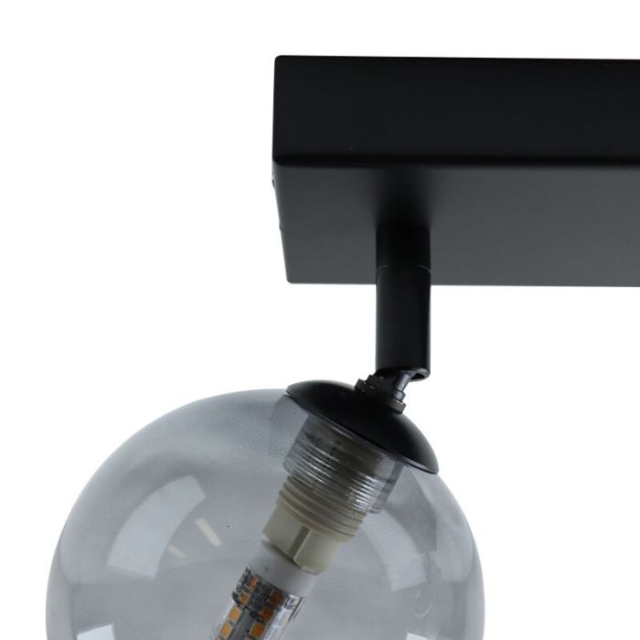 Plafonnier salle de bain noir moderne, Amer, IP44