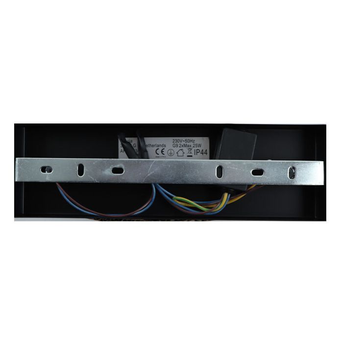 Plafonnier salle de bain noir moderne, Amer, IP44